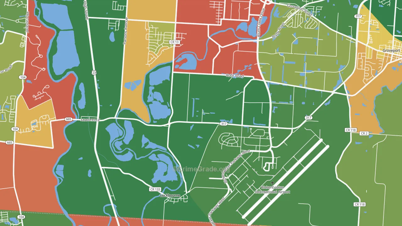 South Central Accord, Columbus, OH Map of Arson Rates