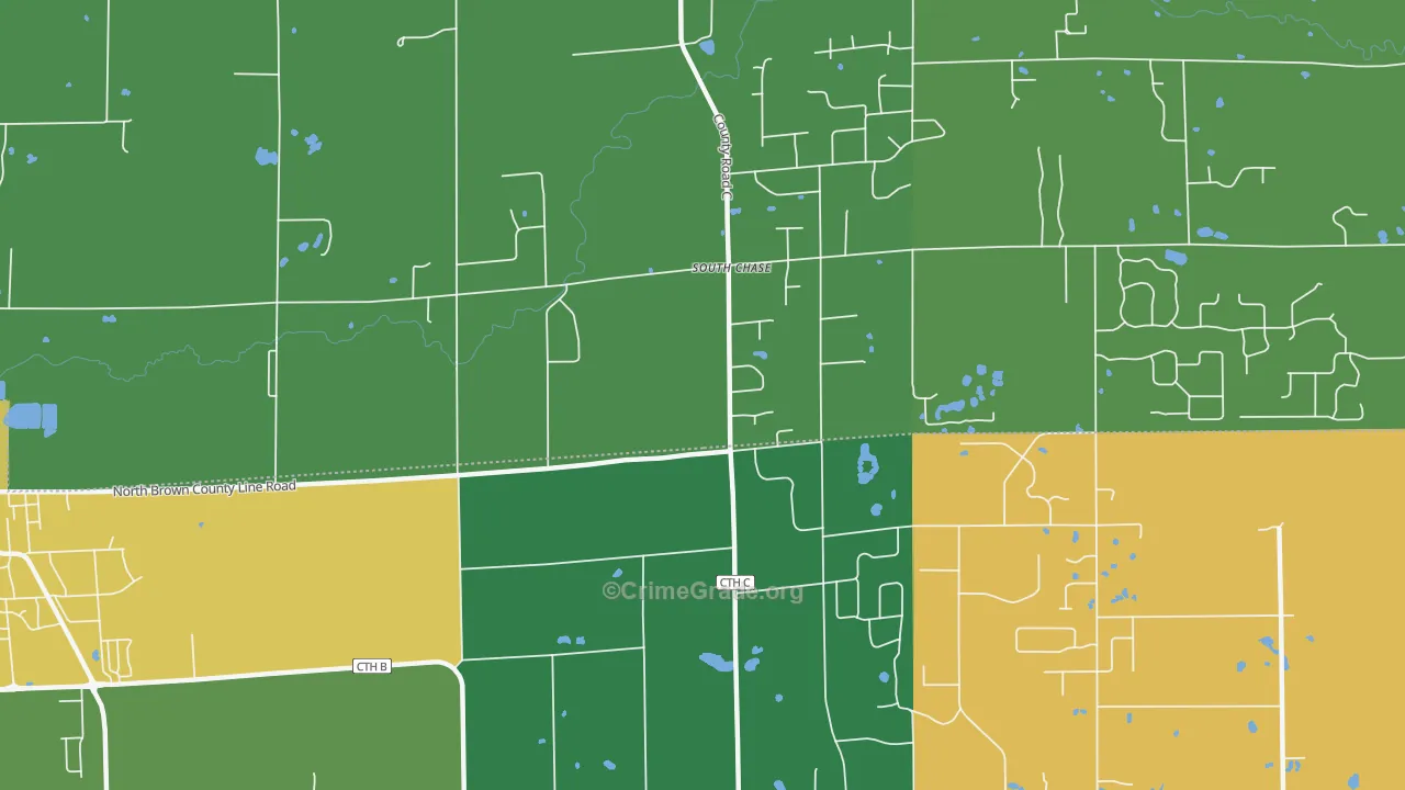 South Chase, WI Map of Arson Rates