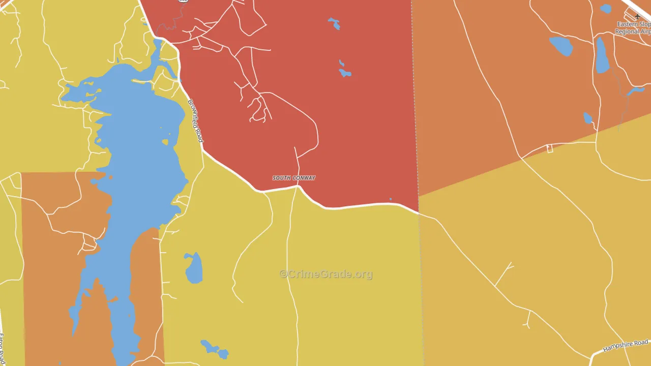 South Conway, NH Map of Arson Rates