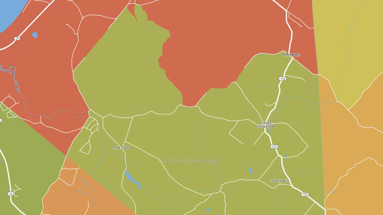 South Effingham, NH Map of Arson Rates