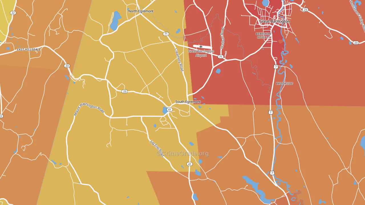 South Egremont, MA Map of Arson Rates
