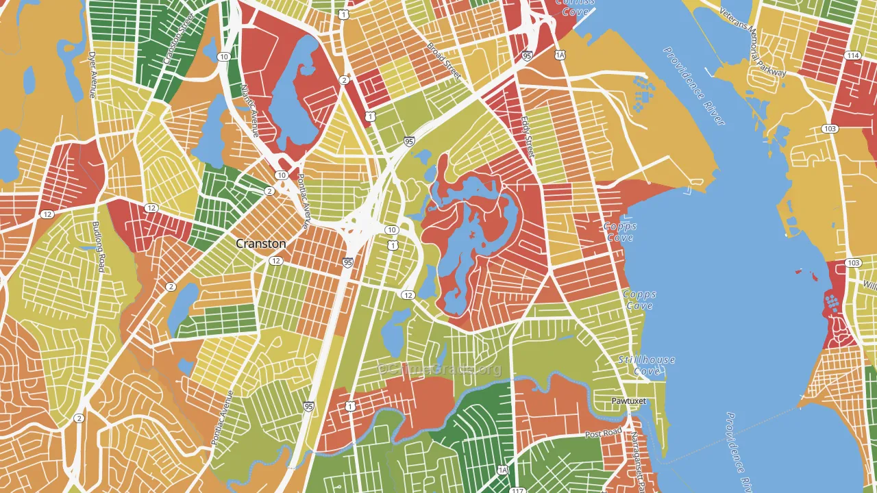 South Elmwood, Providence, RI Map of Arson Rates