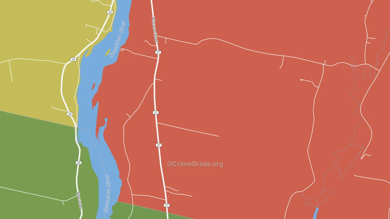 South Gardiner, ME Map of Arson Rates