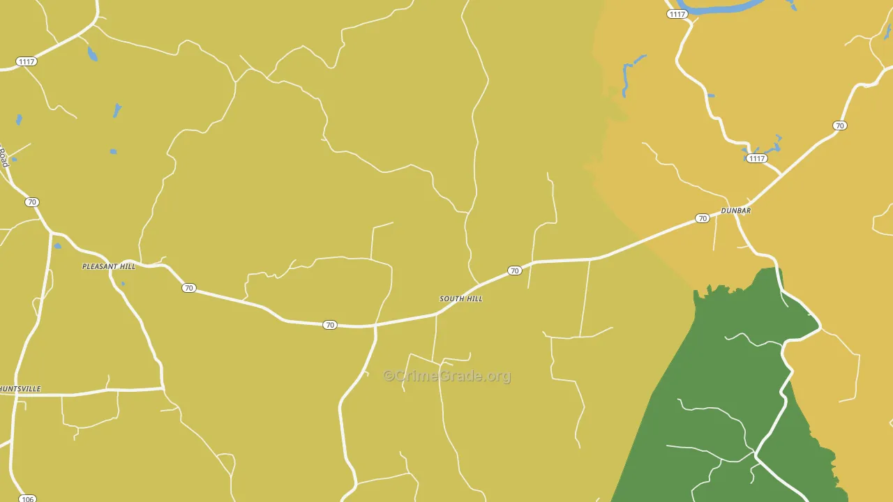 South Hill, KY Map of Arson Rates