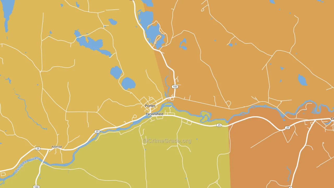 South Hiram, ME Map of Arson Rates