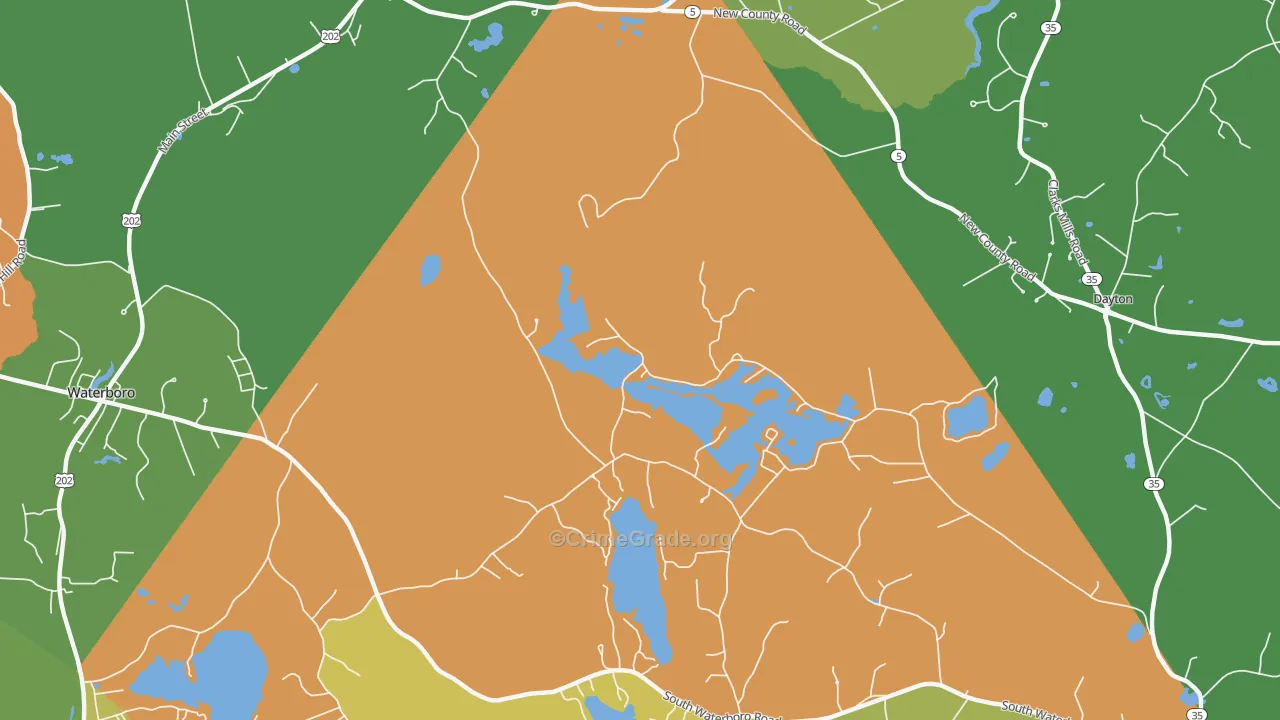 South Hollis, ME Map of Arson Rates