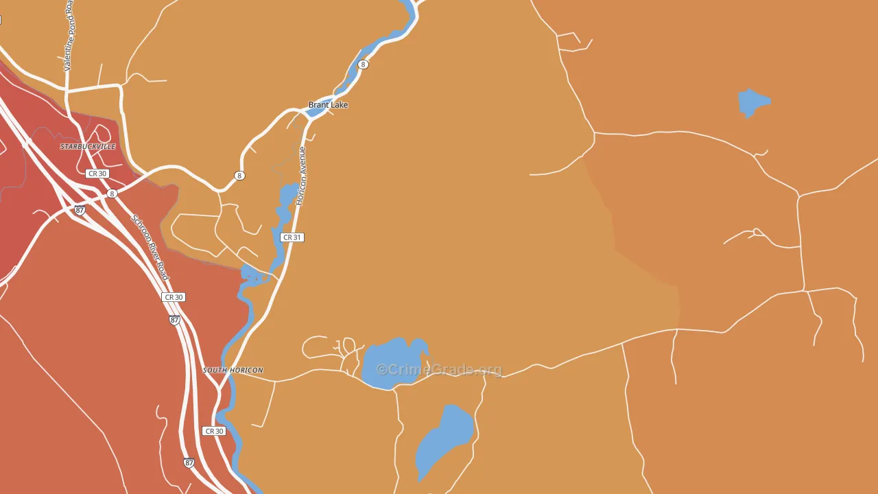 South Horicon, NY Map of Arson Rates
