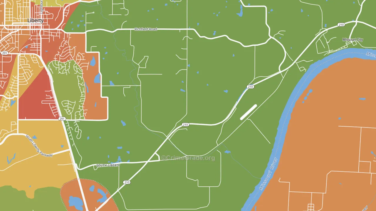 South Liberty, MO Map of Arson Rates