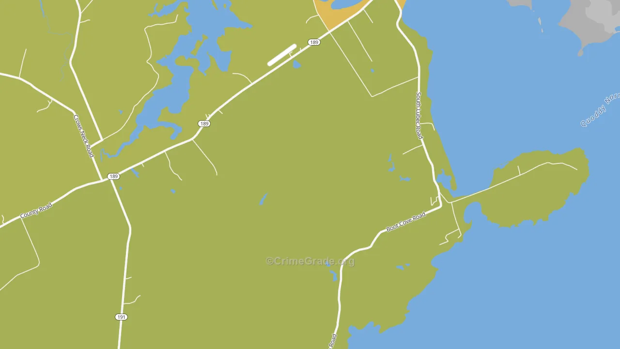 South Lubec, ME Map of Arson Rates