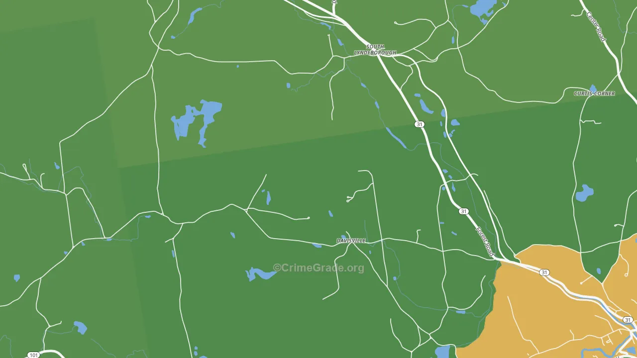 South Lyndeboro, NH Map of Arson Rates