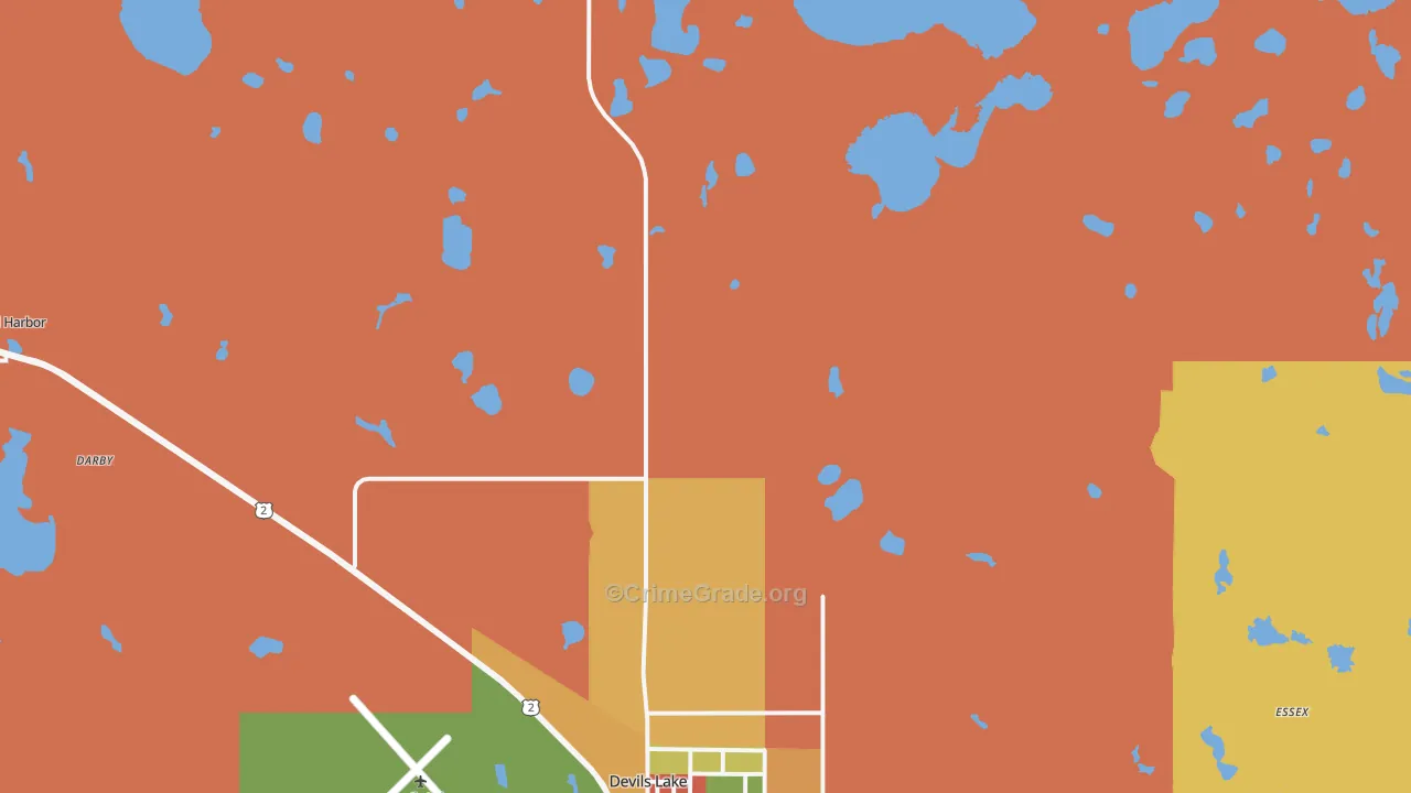 South Minnewaukan, ND Map of Arson Rates