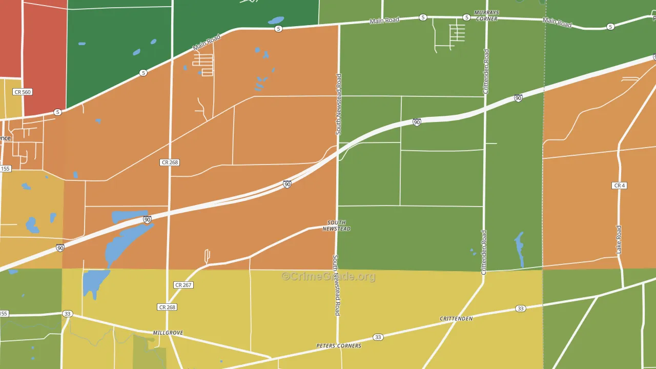 South Newstead, NY Map of Arson Rates