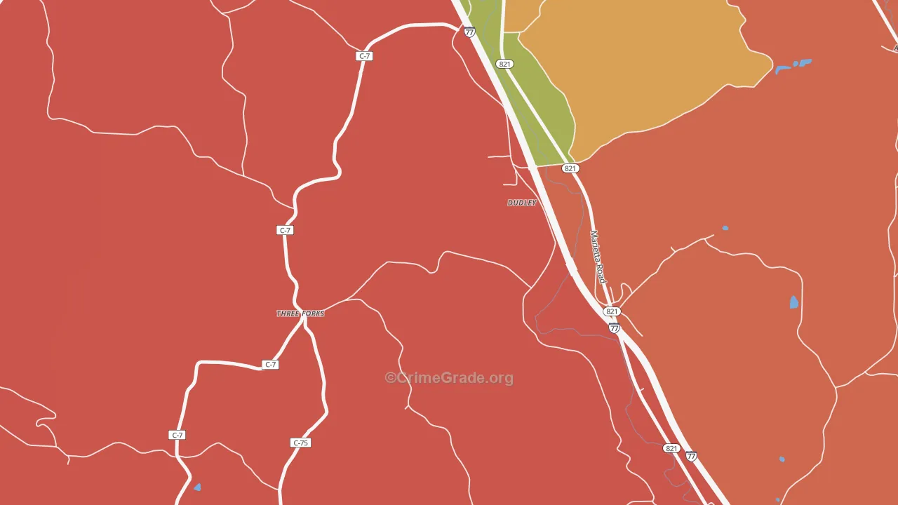 South Olive, OH Map of Arson Rates