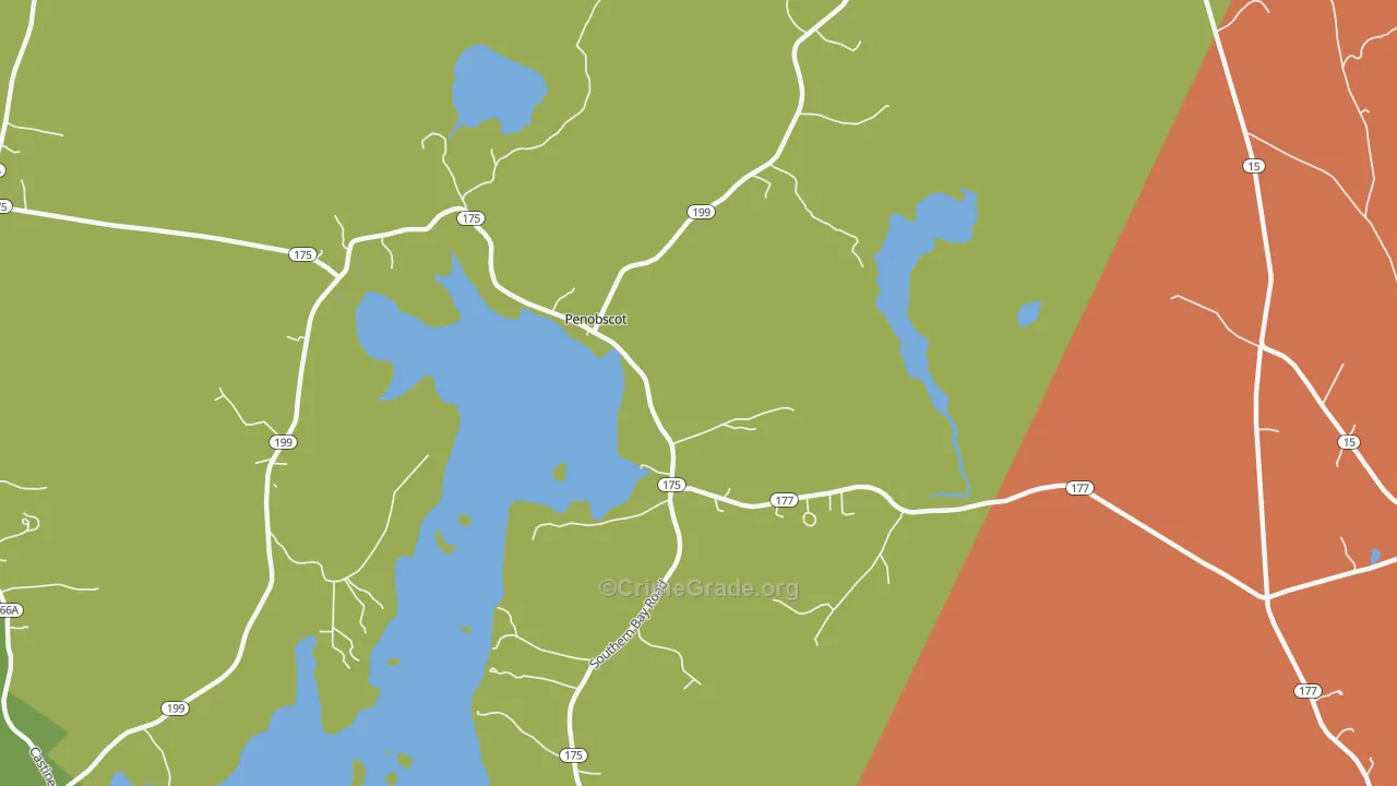 South Penobscot, ME Map of Arson Rates