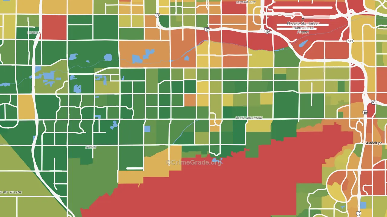 South Phoenix, Phoenix, AZ Map of Arson Rates