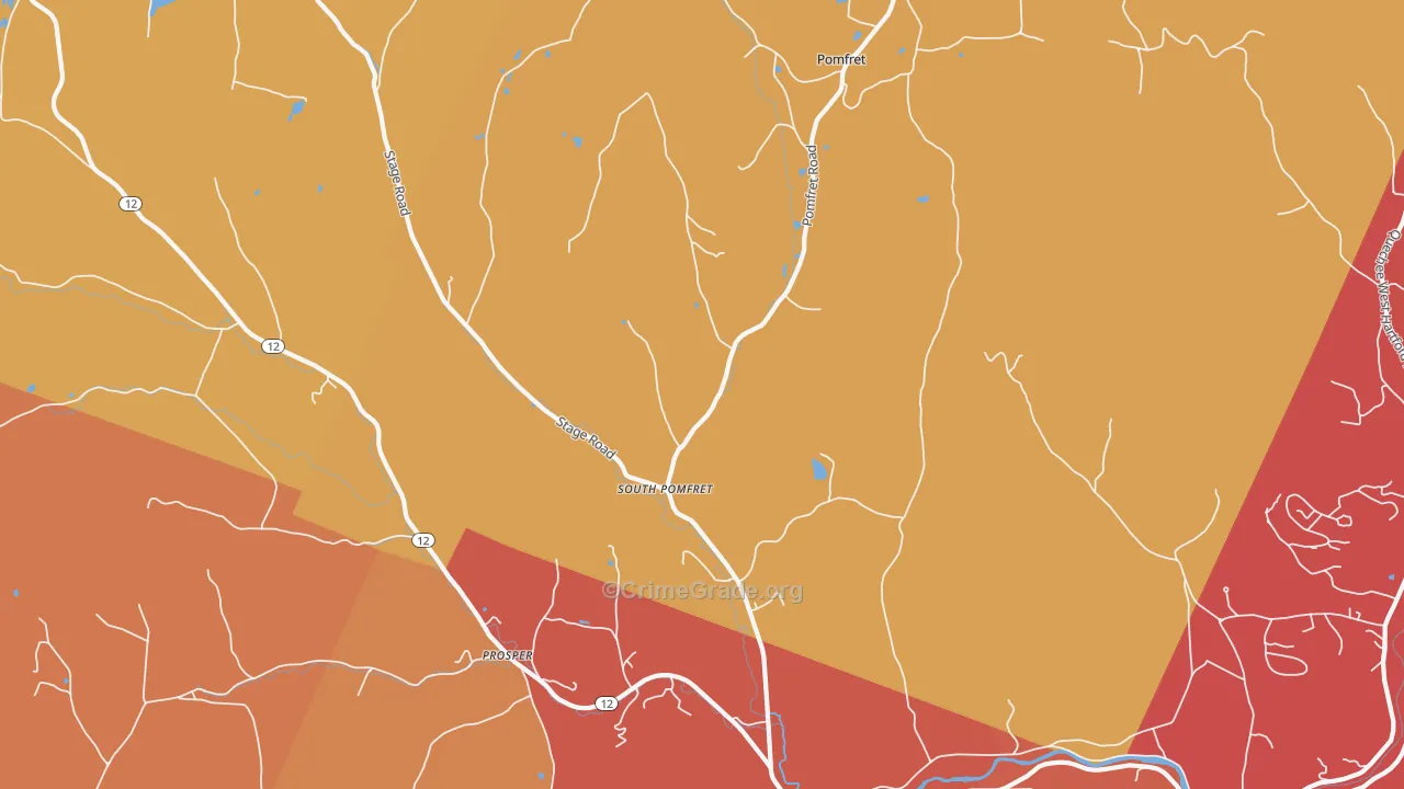 South Pomfret, VT Map of Arson Rates