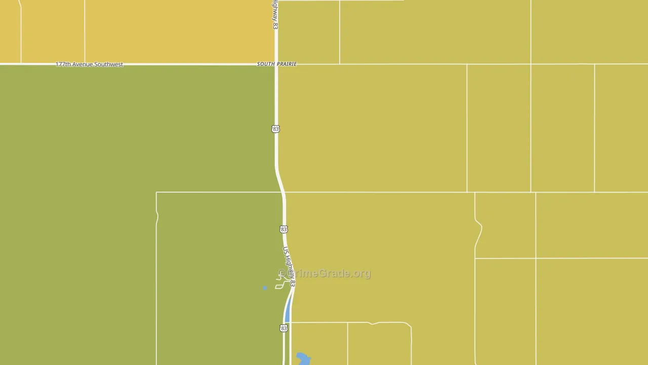 South Prairie, ND Map of Arson Rates