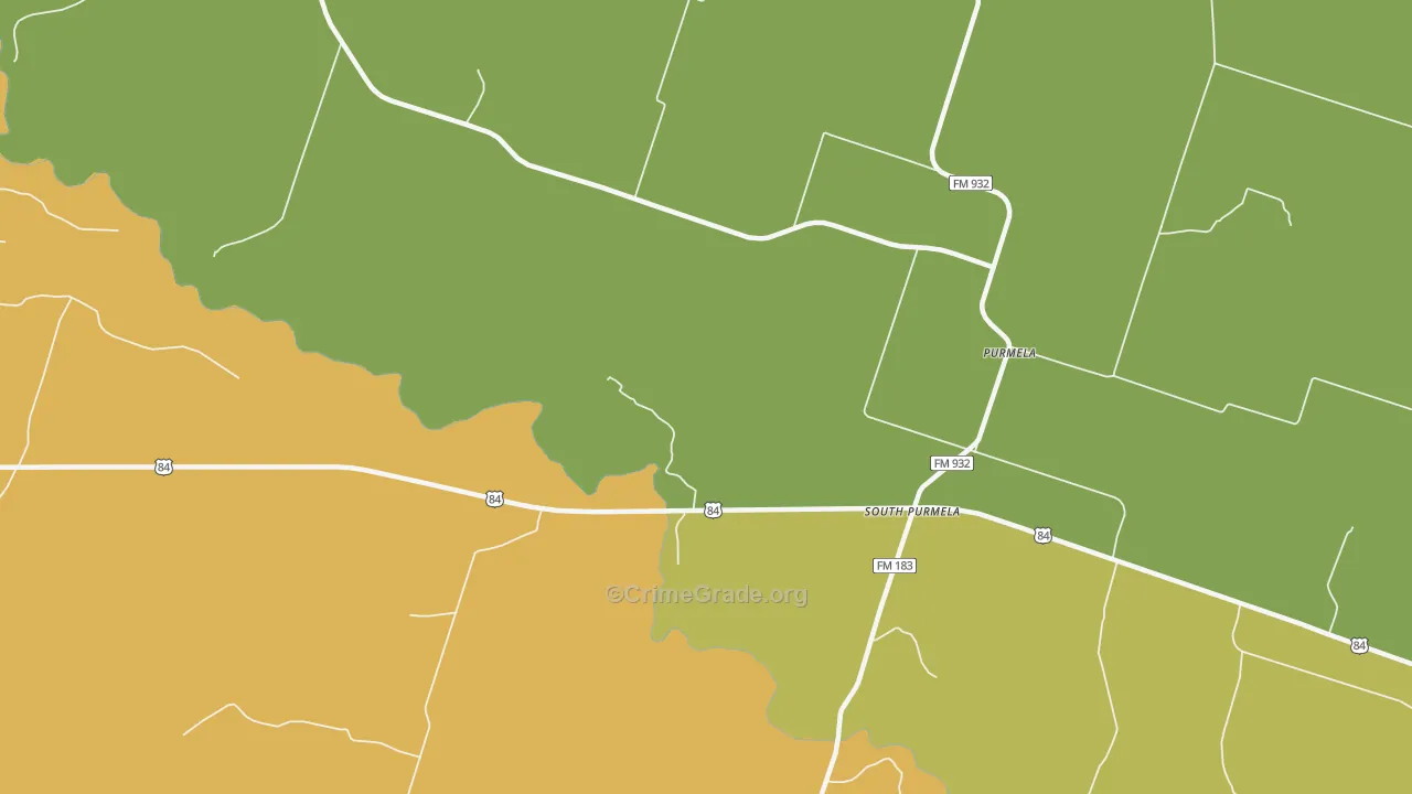 South Purmela, TX Map of Arson Rates