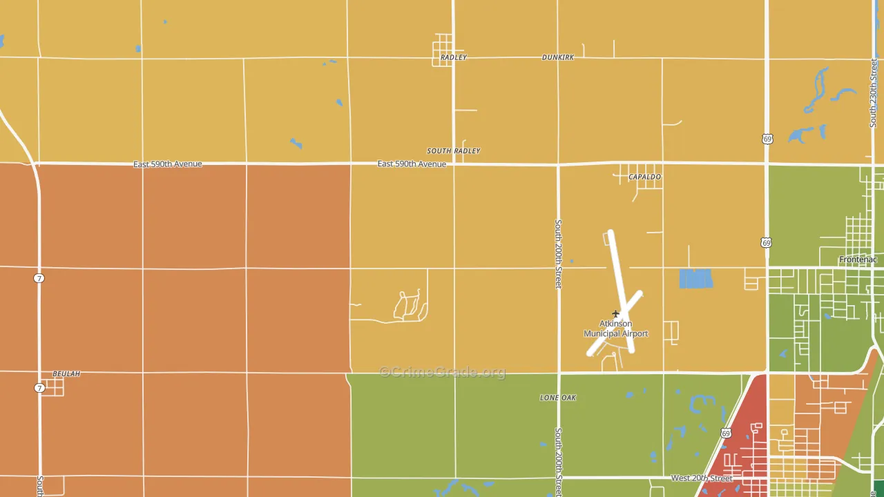 South Radley, KS Map of Arson Rates