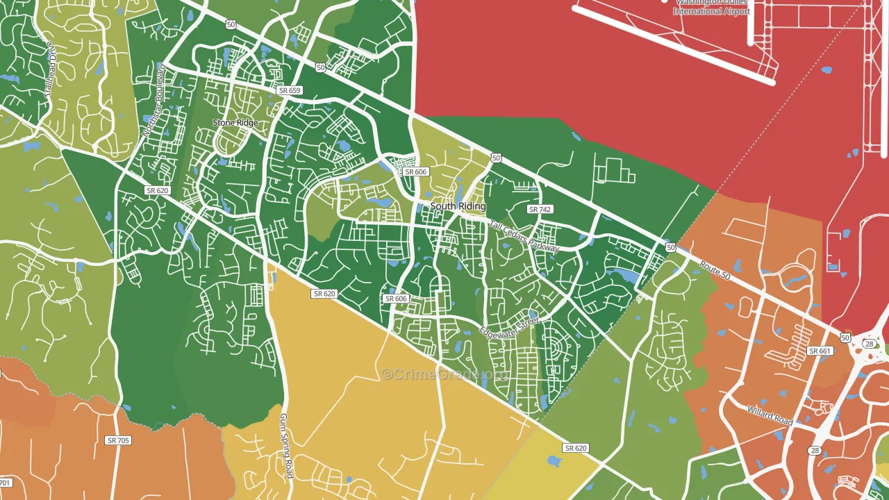 South Riding, VA Map of Arson Rates