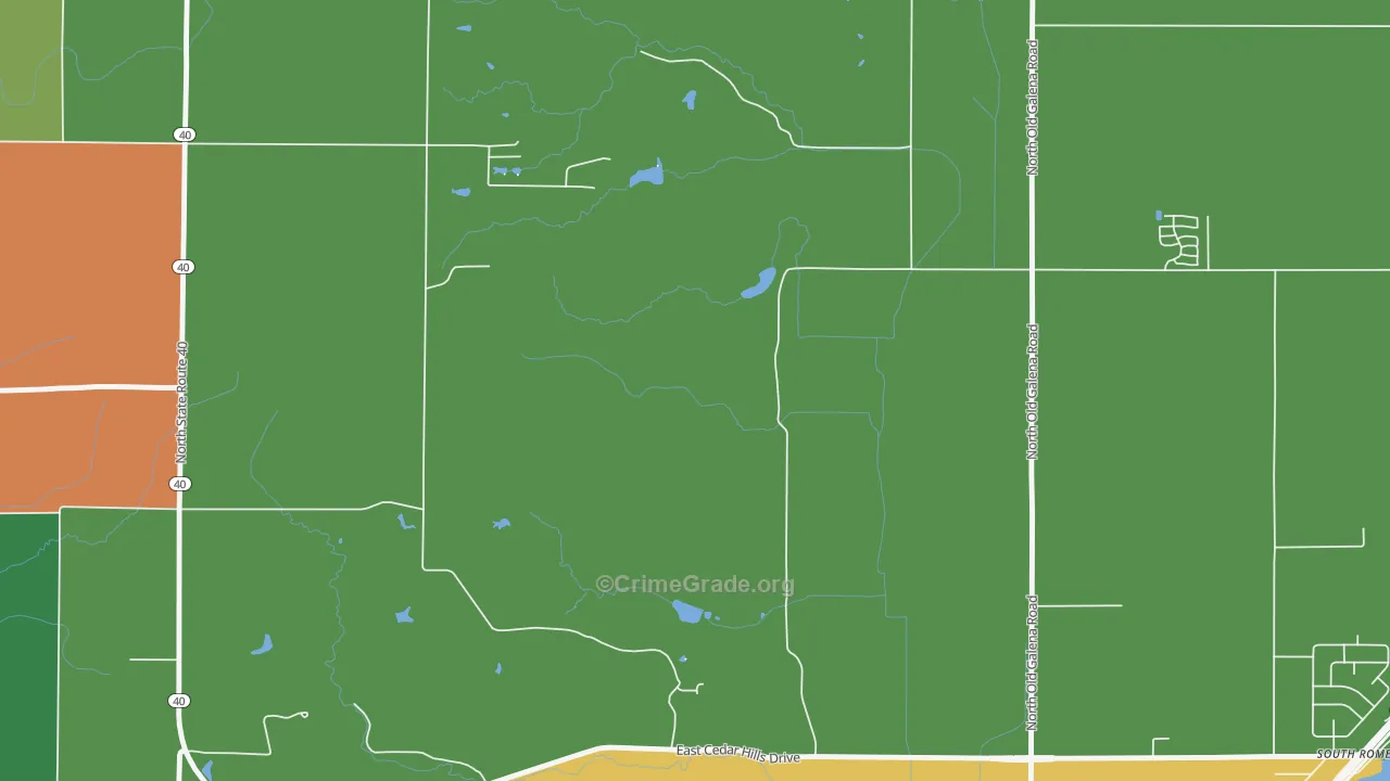 South Rome, IL Map of Arson Rates