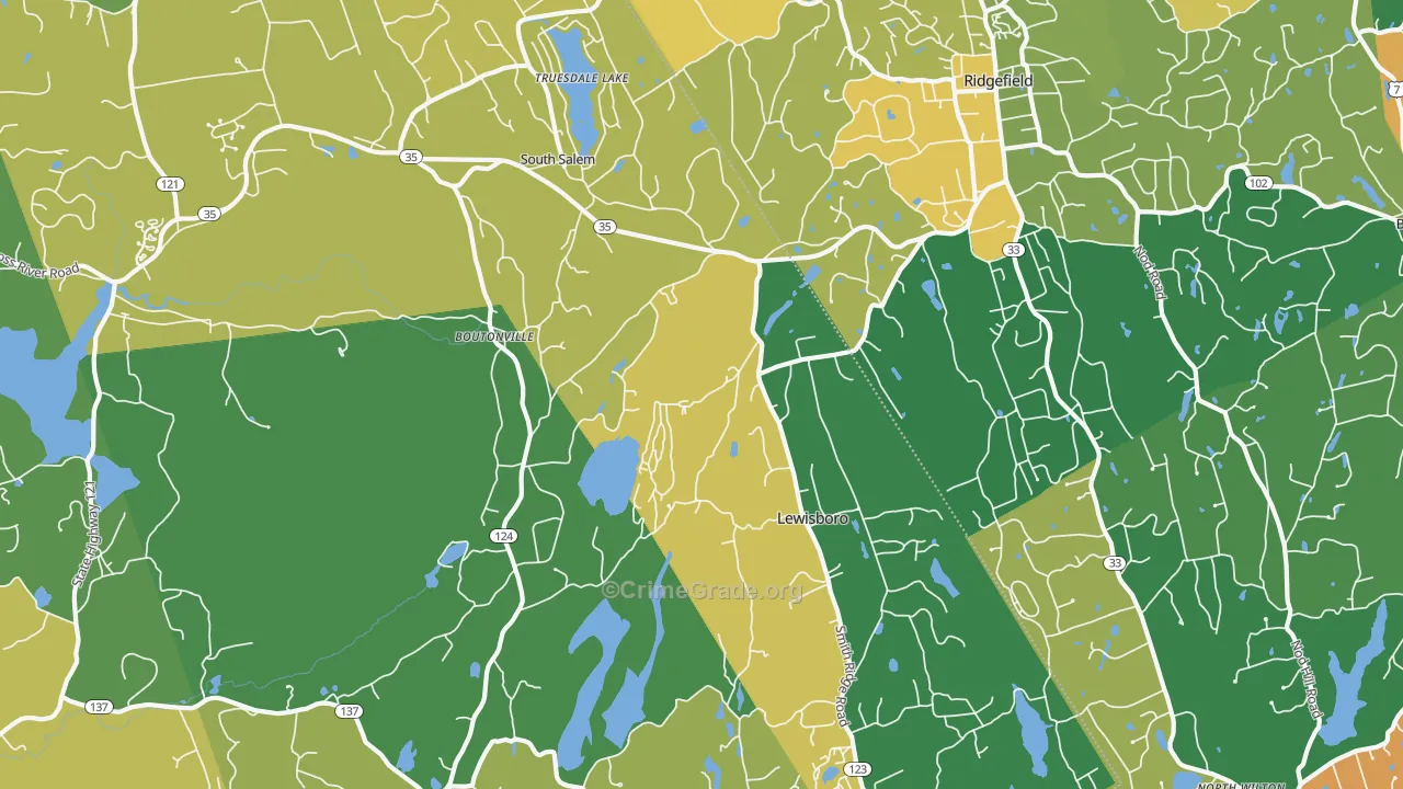 South Salem, NY Map of Arson Rates