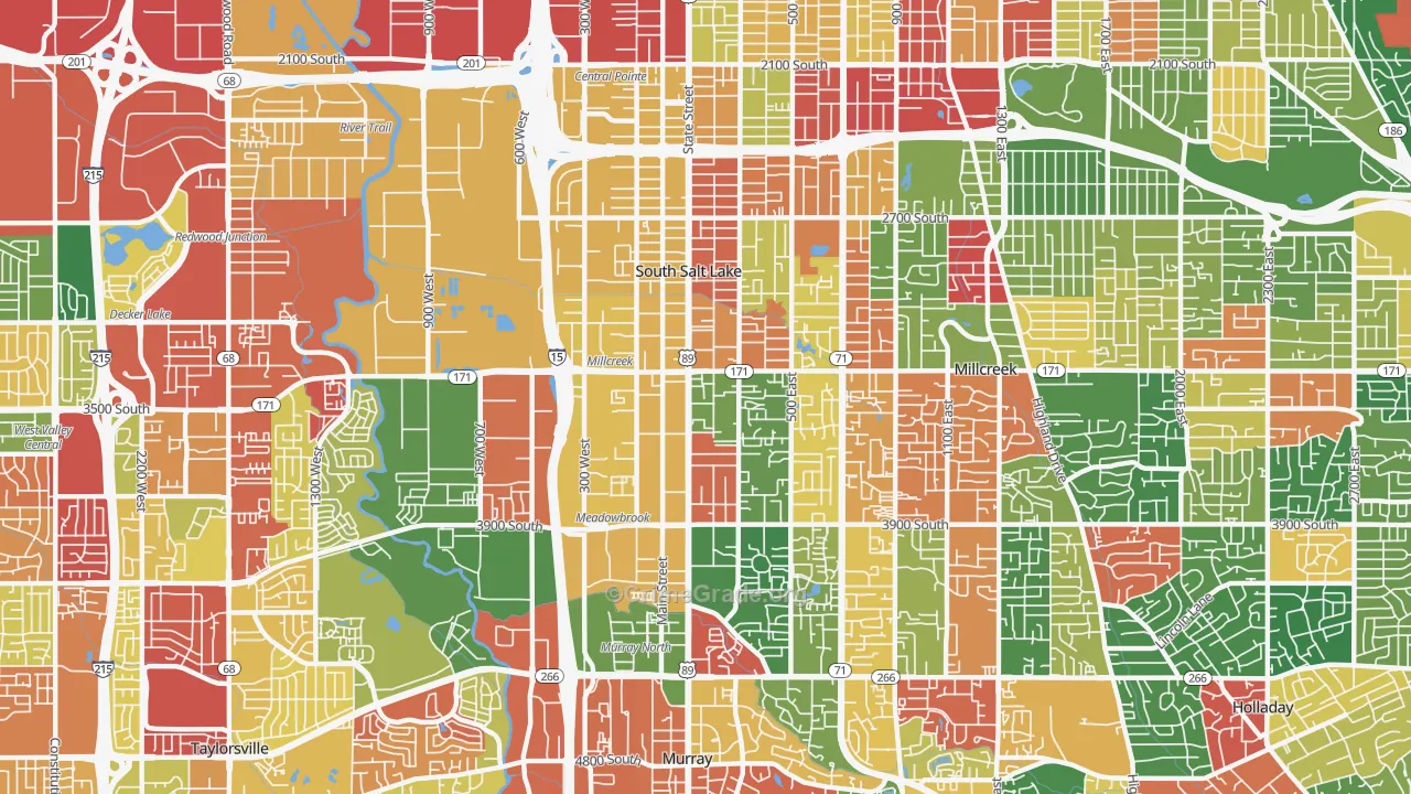 South Salt Lake, UT Map of Arson Rates