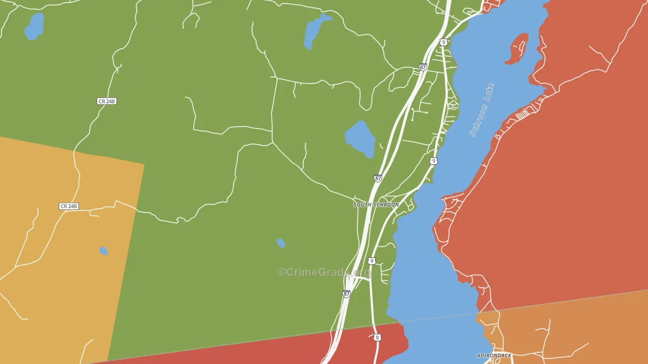 South Schroon, NY Map of Arson Rates