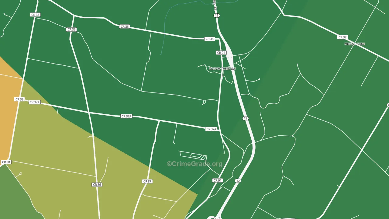 South Trenton, NY Map of Arson Rates
