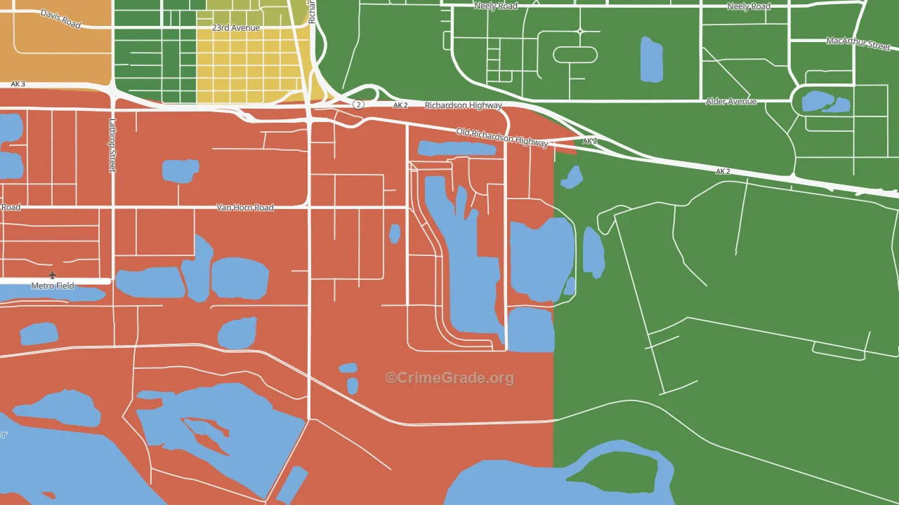 South Van Horn, AK Map of Arson Rates