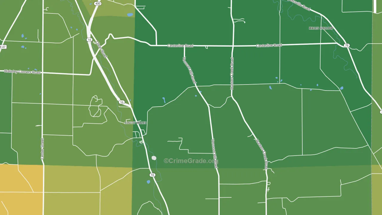 South Wales, NY Map of Arson Rates