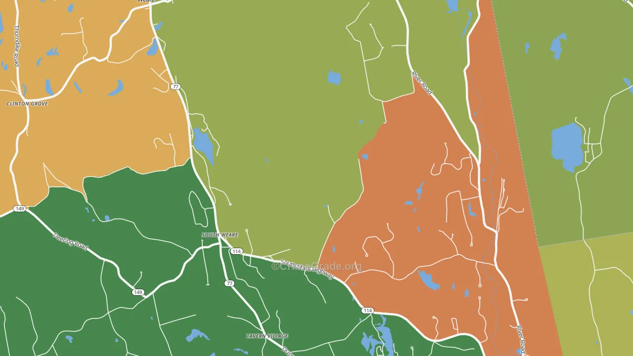 South Weare, NH Map of Arson Rates