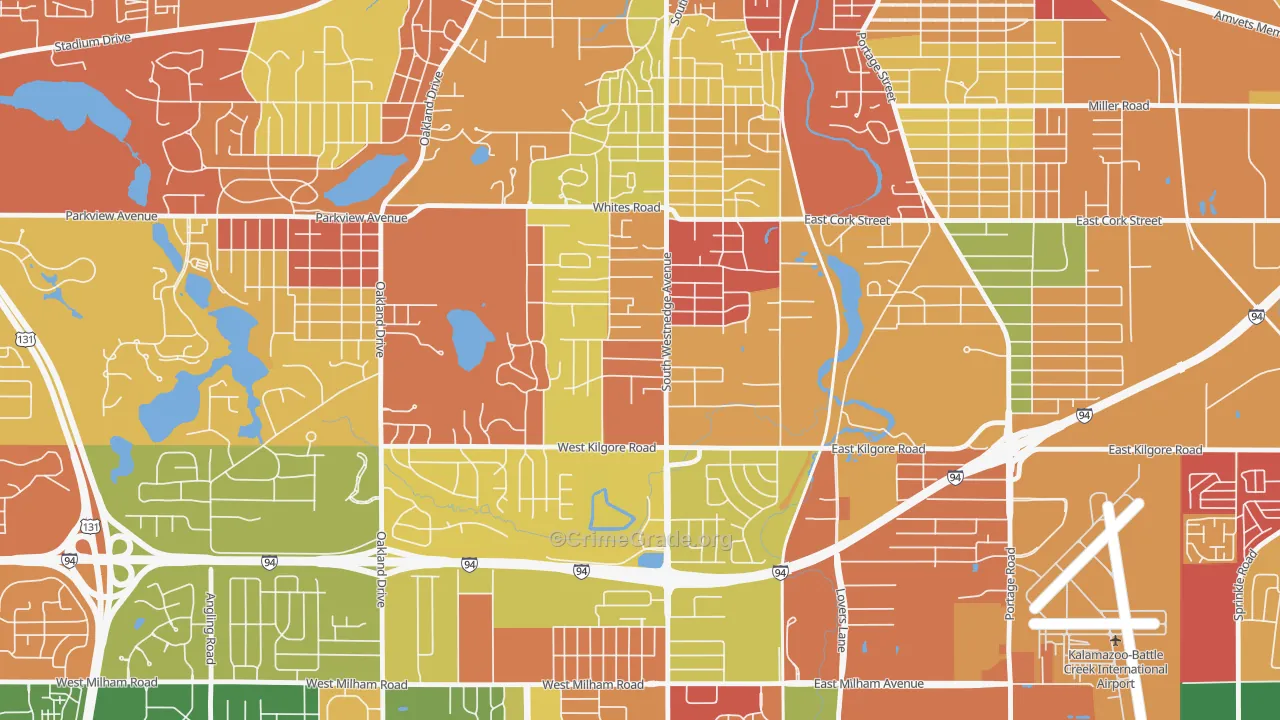 South Westnedge, Kalamazoo, MI Map of Arson Rates