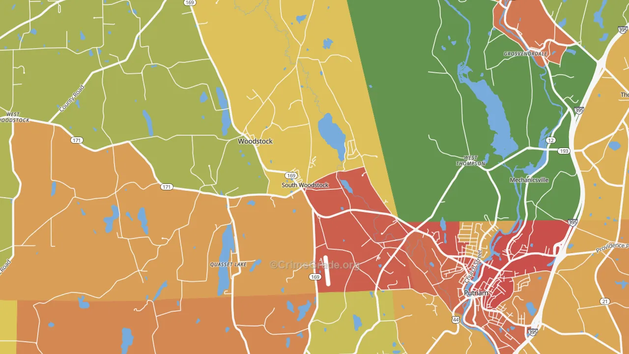 South Woodstock, CT Map of Arson Rates