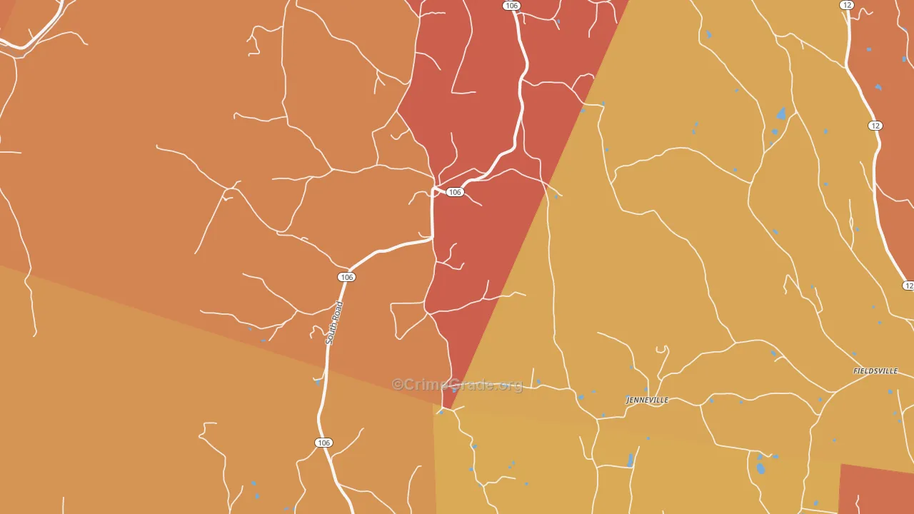South Woodstock, VT Map of Arson Rates