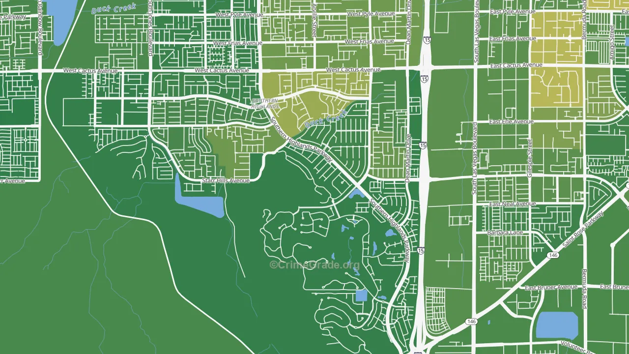 Southern Highlands, Enterprise, NV Map of Arson Rates
