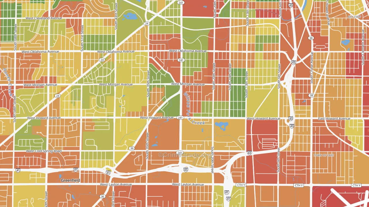 Southpoint, Milwaukee, WI Map of Arson Rates