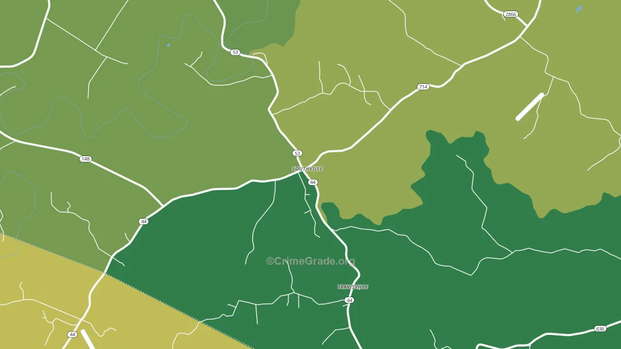 Southville, KY Map of Arson Rates