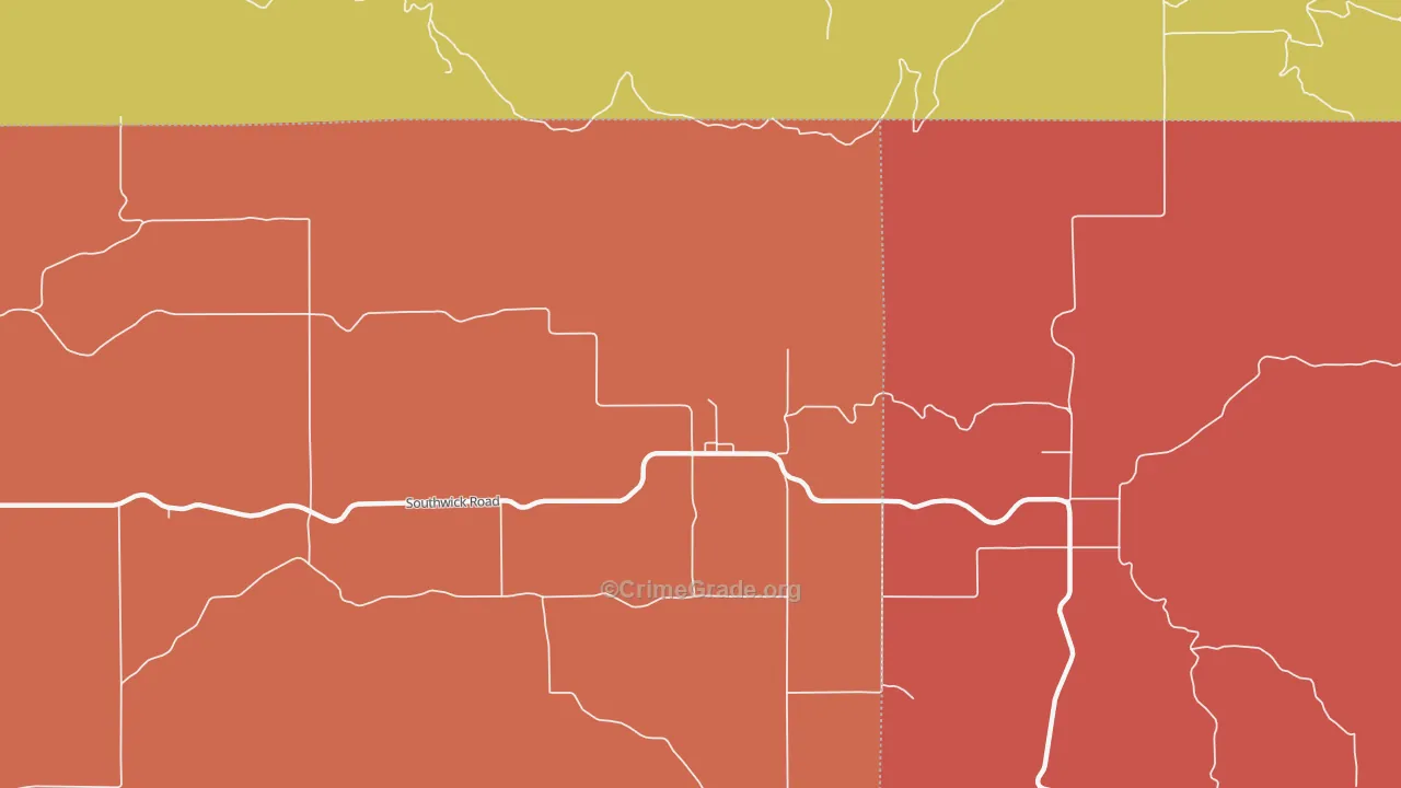 Southwick, ID Map of Arson Rates