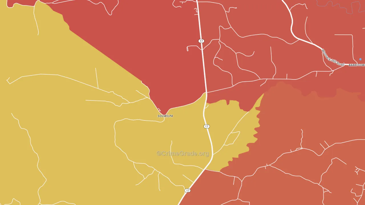 Souwilpa, AL Map of Arson Rates