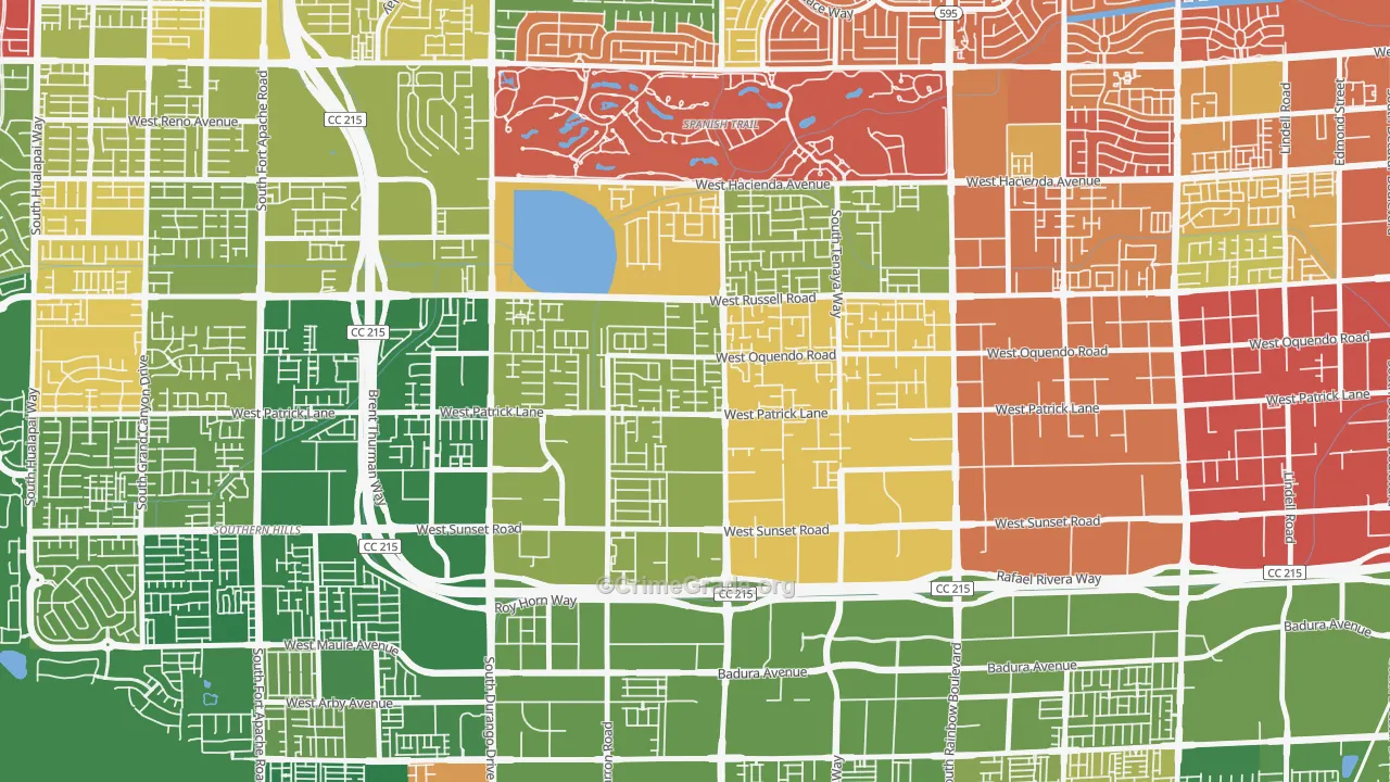 Sovana, Spring Valley, NV Map of Arson Rates