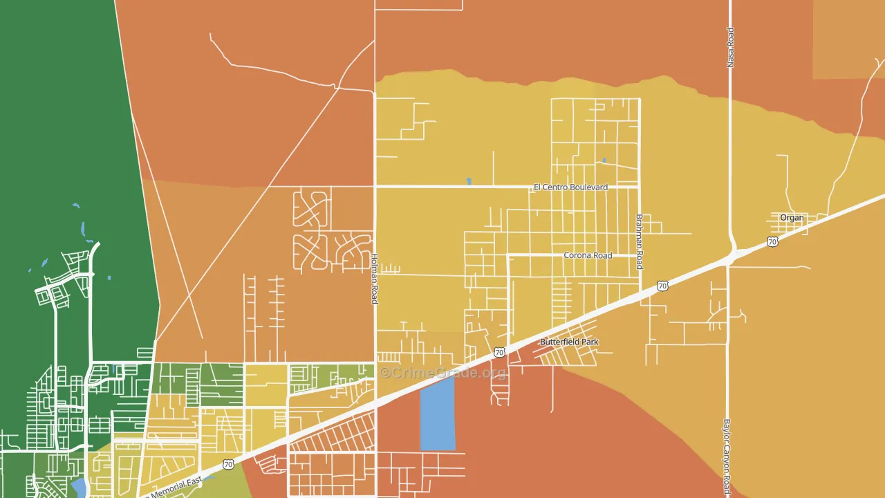 Spaceport City, NM Map of Arson Rates