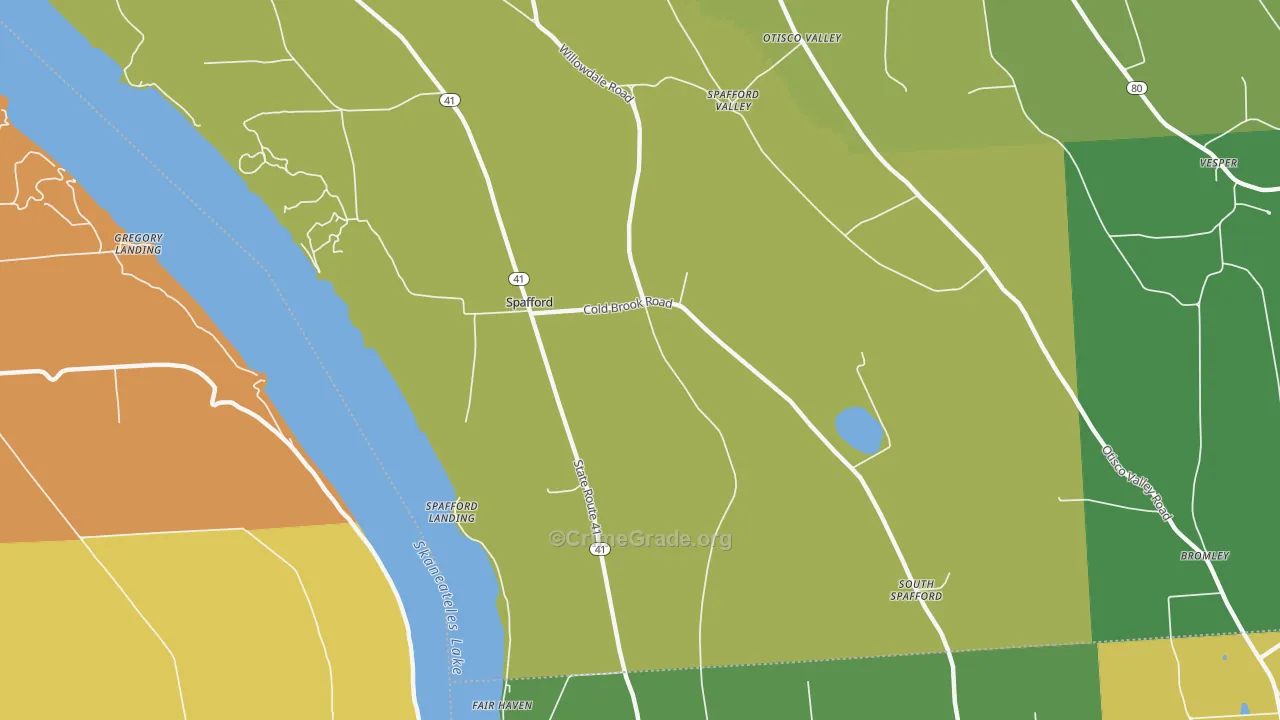 Spafford, NY Map of Arson Rates
