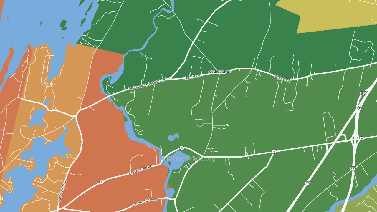 Spears Corner, ME Map of Arson Rates