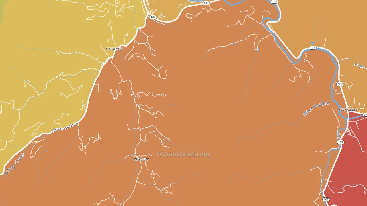 Speedwell, NC Map of Arson Rates