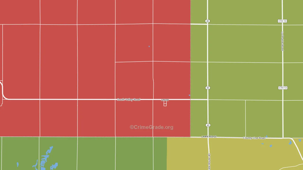 Speer, IL Map of Arson Rates