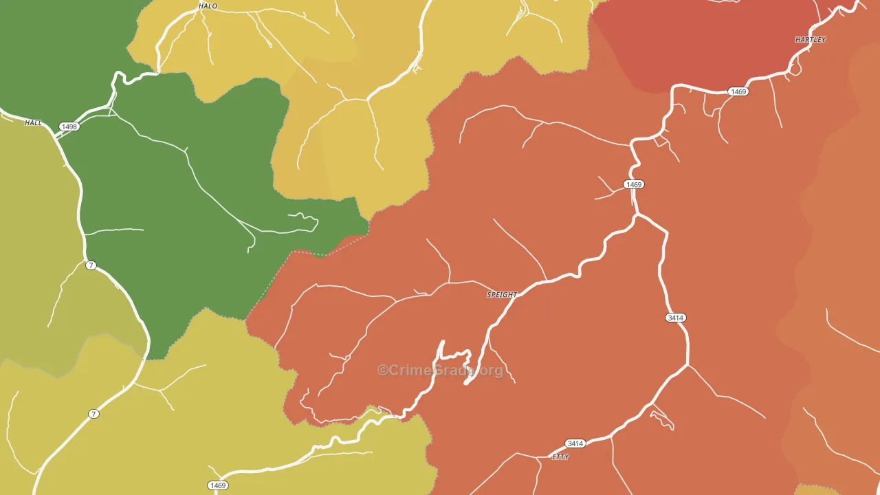 Speight, KY Map of Arson Rates