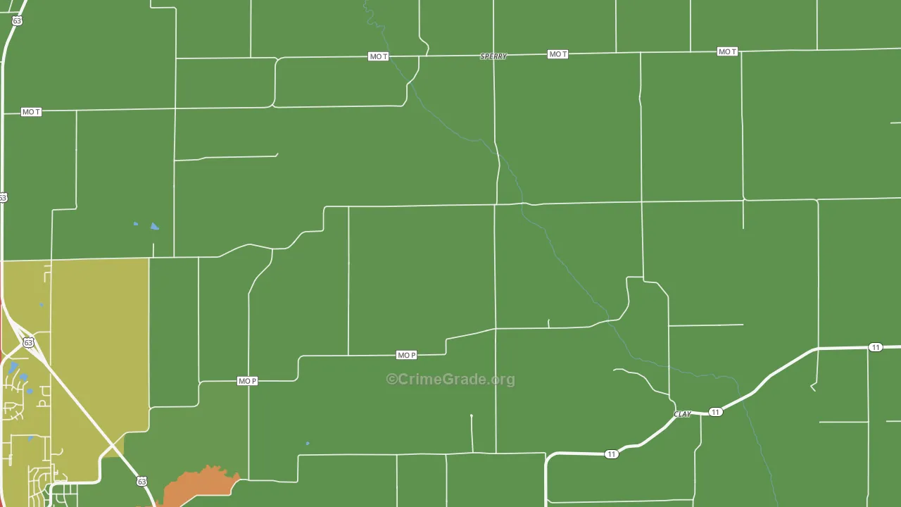 Sperry, MO Map of Arson Rates
