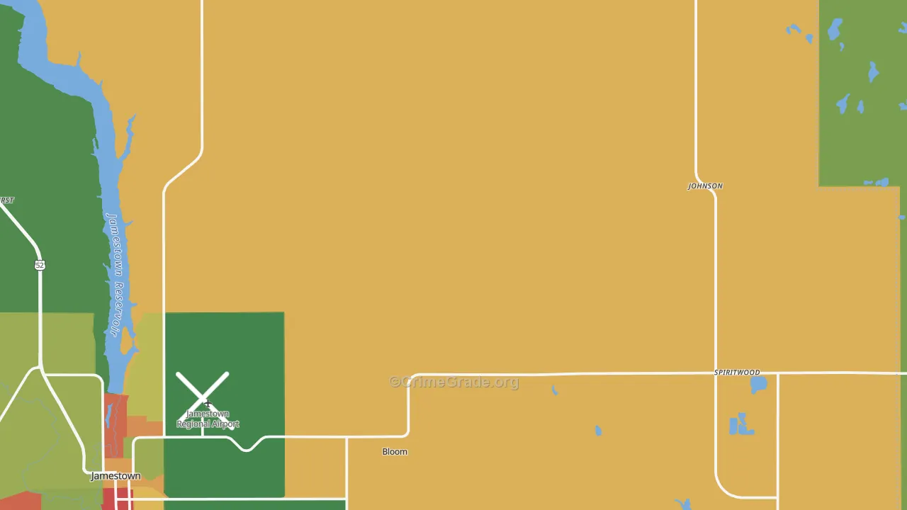 Spiritwood, ND Map of Arson Rates