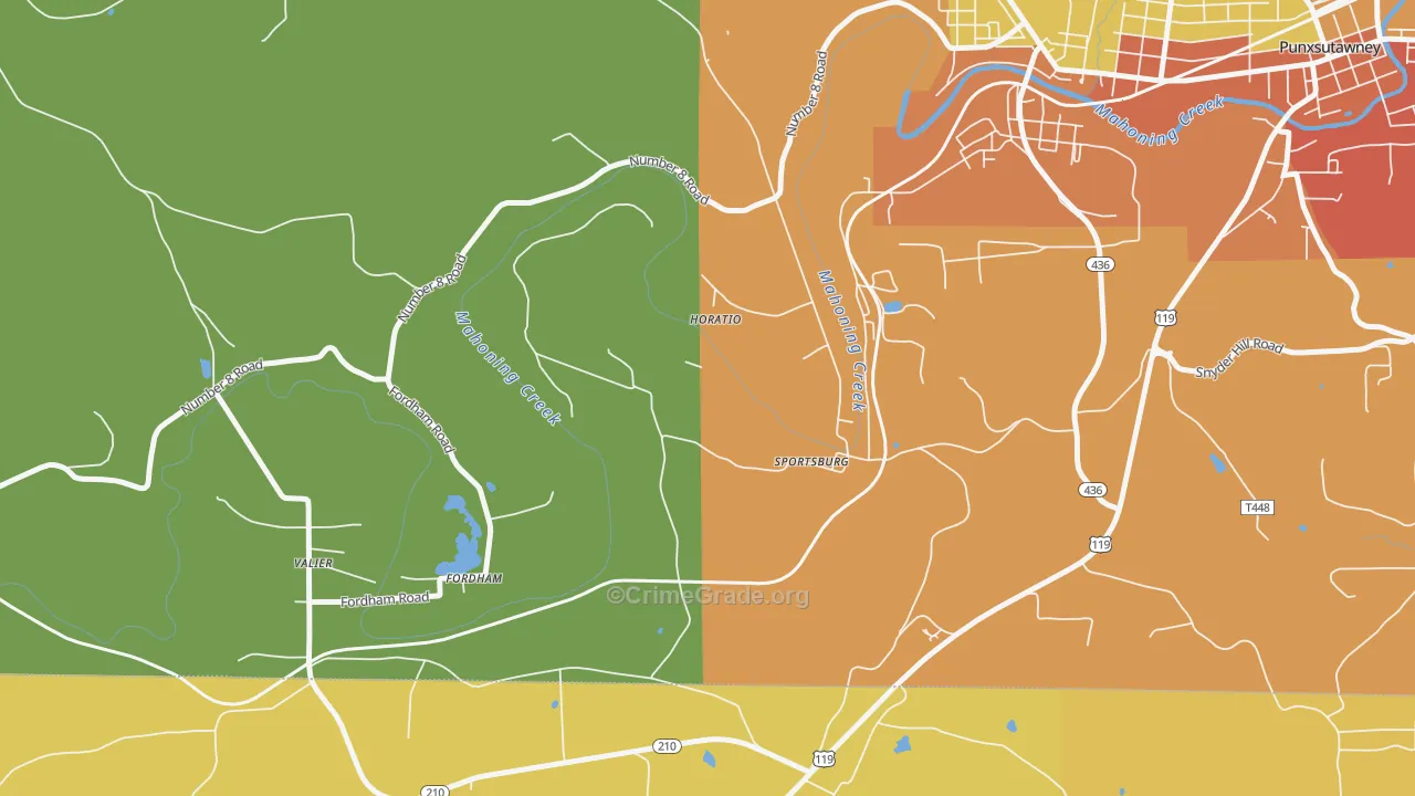 Sportsburg, PA Map of Arson Rates